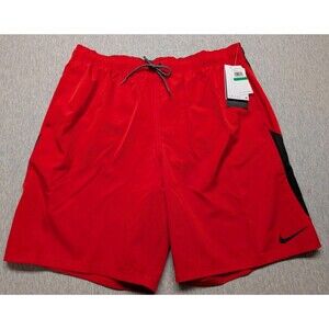 NIKE Swim Men’s Swim Trunks Shorts Red NESSA482 Mesh Brief Lined Size XL NWT
